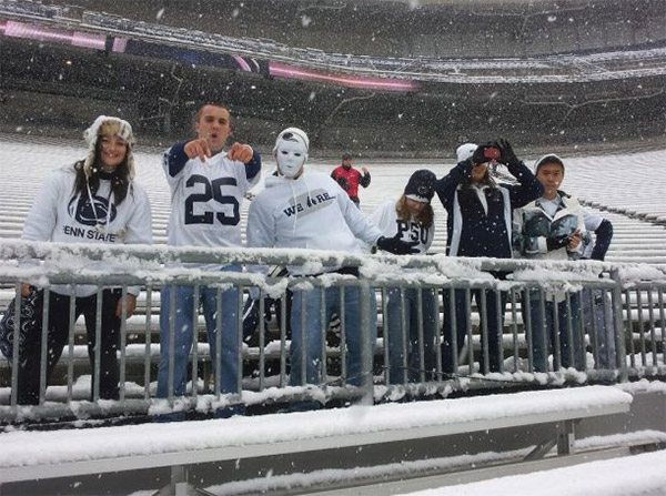 Beaver Stadium snow - Illinois-Penn State